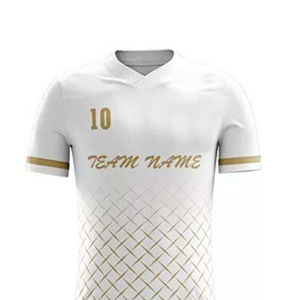 เสื้อฟุตบอลแบบกำหนดเอง เสื้อฟุตบอลพิมพ์ลายด้วยความร้อน ชุดทีมฟุตบอล โพลีเอสเตอร์ 100% สินค้าขายดี - Product Image 4