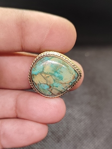 Pendentif en laiton turquoise à rainures pour cabochon, style vintage, pour femmes, idéal pour la fabrication de macramés et de bijoux (vente en gros) - Product Image 2