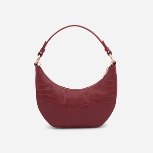 Sac à bandoulière demi-lune en cuir bio pour femme, durable, avec fermeture éclair et chaîne, écologique, taille personnalisable, prêt pour Noël, usage quotidien - Product Image 2