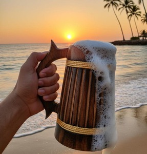 Tasses à café en bois pour accessoires de mariage, tasse à boire en bois, tasse en bois élégante de qualité supérieure au meilleur prix - Product Image 4