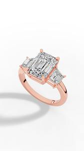 Anillo de Diamantes Cultivados en Laboratorio con Corte Esmeralda y Baguette, Oro de 18K, Precio Inmejorable, Proveedor de Joyería Fina al por Mayor OEM - Product Image 6