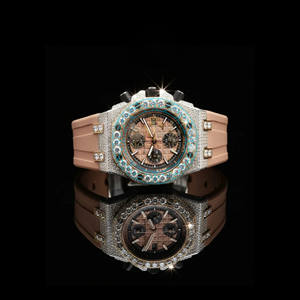 Premium Antique Square Hip Hop Moissanite Diamond Quartz Unisex Stainless Steel Bracelet <b>Watch</b> Limited Edition 20mm Band Analog - Product Image 1