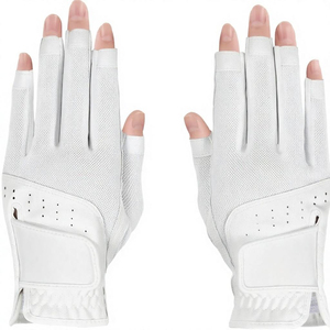 Gants de golf sans doigts personnalisés en gros, légers, respirants, à adhérence souple pour l'entraînement en club de golf par temps chaud, OEM ODM - Product Image 3
