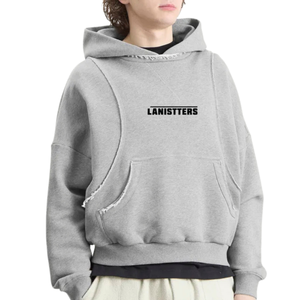 Sudadera con capucha extragrande y holgada para hombre, de forro polar grueso, con hombros caídos, estilo casual urbano, OEM - Product Image 1