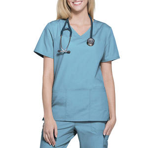 Hospital Medical <b>Scrubs</b> Shirt Wholesale Nurse <b>Scrub</b> <b>Tops</b> - Product Image 5