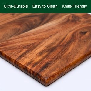 Planche à découper en bois de qualité supérieure KHATI HOUSE |   Surface antidérapante et antibactérienne pour une découpe, un service et une utilisation quotidienne en cuisine sécurisées - Product Image 2
