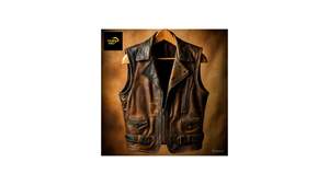 เสื้อกั๊กหนังแท้สีดำสำหรับผู้ชาย Champ King ทำมือ ระบายอากาศได้ดี น้ำหนัก 360 กรัม เหมาะสำหรับฤดูหนาว สไตล์คาวบอย ไบค์เกอร์ คอตั้ง - Product Image 6