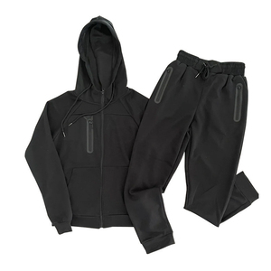 Men'<b>s</b> Gray 2-Piece Tracksuit Zip Up Hoodie Jogger Pants Set Autumn Casual Sweat <b>Suit</b> for Autumn TrackSuit - Product Image 3