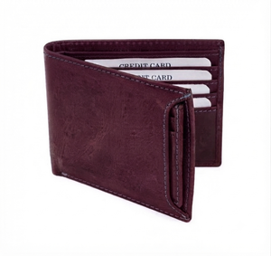Portefeuille Homme en Cuir Véritable de Qualité Supérieure, Étanche, Brodé, à Lettres Ouvertes, pour Cartes ATM et Billets – BS INTERNATIONAL - Product Image 1