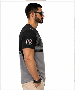 Camiseta de hombre de algodón 100% de alto gramaje (210GSM), ecológica, de secado rápido, bicolor, de corte holgado, hombros caídos, cuello redondo y transpirable, estilo hip hop. - Product Image 6