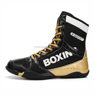 รองเท้ามวยหนังสำหรับผู้ชายกันลื่นทนทานต่อการสึกหรอระดับไฮเอนด์ขายส่งจากผู้ผลิต - Product Image 3