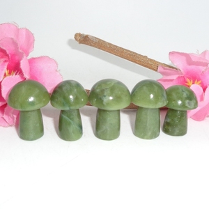Piedra Preciosa Natural Verde, Tallado de Hongo de Jade, Cristal Curativo para Reiki, Meditación, Decoración Feng Shui, Venta al por Mayor, Chakralume - Product Image 4