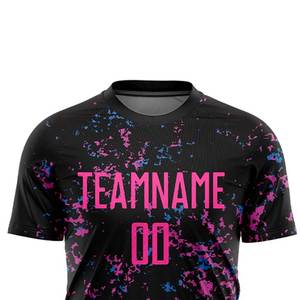 Tenues de football pour adultes, hommes, impression numérique, logo personnalisé, 100% polyester, respirant, séchage rapide, col rond, manches courtes, ensembles de football - Product Image 5