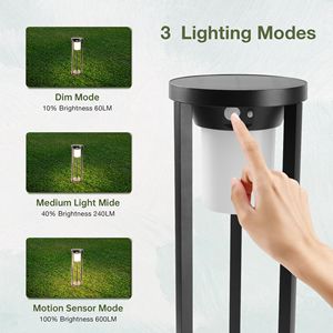 Luci Solari LED da Esterno per Sentieri con Sensore di Movimento e Fotocellula Crepuscolare Serie 1989 - Product Image 6