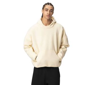 Ropa de calle de alta calidad 360gsm 100% algodón Sudadera con capucha de gran tamaño casual en blanco Sudadera con capucha personalizada sudaderas con capucha para hombres - Product Image 1