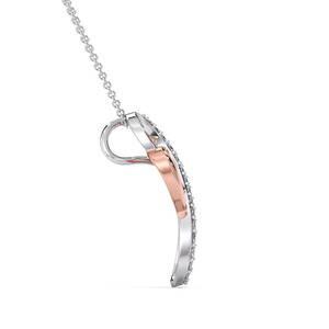 สร้อยคอแบบดั้งเดิมประดับเพชรทรงหัวใจสามดวง - Product Image 3