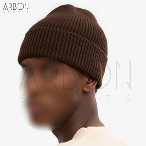 Bonnets en tricot côtelé personnalisables de haute qualité pour sports de plein air et hiver, faits à la main, unis, décontractés, unisexe, prix de gros - Product Image 5