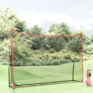 Filet d'entraînement de golf en polyester noir et rouge 120,1''x35,8''x83,9'' – Aides à l'entraînement - Product Image 1