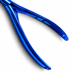 Pince à extensions de cheveux en acier inoxydable bleue pour l'installation et le retrait de micro-anneaux - Product Image 4