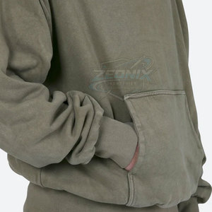 เสื้อฮู้ดดี้ผ้าฟลีซสำหรับผู้ชาย คุณภาพพรีเมียม ผ้าฝ้าย 100% ซักย้อมแบบแอซิดวอช ไซส์ใหญ่ แห้งเร็ว ระบายอากาศได้ดี เสื้อผ้าแฟชั่นลำลองสำหรับฤดูหนาว - Product Image 5