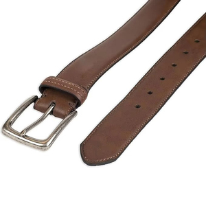 Ceinture en cuir de vachette de qualité supérieure, style décontracté, boucle argentée réglable, respirante, design personnalisé, best-seller - Product Image 4