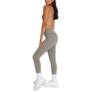 Conjunto de Yoga Ecológico de Alta Calidad 2025, Talla Grande, con Cinturón y Logotipo Frontal, 2 Piezas, Transpirable y de Secado Rápido para Mujer - Product Image 3