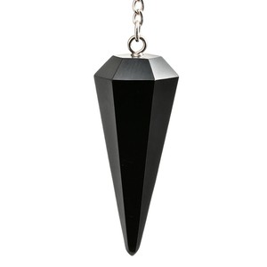 ลูกตุ้มคริสตัลชุงไกต์ทรงกรวย ขัดเงา แกะสลักอย่างสวยงาม อุปกรณ์ดาวซิ่ง บำบัดพลังงาน ขายส่ง คุณภาพเยี่ยม - Product Image 1