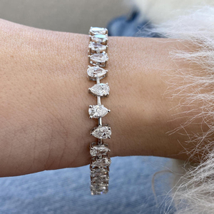 Classic Lab Grown Diamond Bracelet IGI Certified 10K 14K 18K <b>Gold</b> White Yellow <b>Rose</b> <b>Gold</b> High Clarity Link Jewelry - Product Image 5
