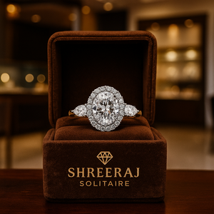 Anillo de Compromiso de Oro Blanco de 14K Original y Exclusivo con Moissanita Ovalada de 6x7.50mm, Certificado IGI, para Fiesta - Product Image 2