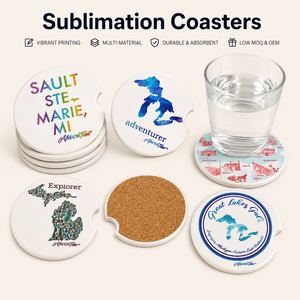 Car <b>Coasters</b> Custom <b>Ceramic</b> Sublimation Eco-Friendly Japan Brand Cup Holder <b>Coasters</b> with Logo Wholesale OEM Factory Low MOQ - Product Image 1