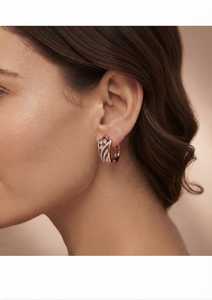Pendientes de Diamantes Color Oro Rosa para Mujer, Estilo Vintage Art Deco, Corte Brillante Redondo - Product Image 4