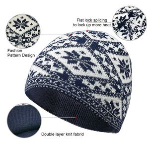 Bonnet en tricot jacquard de qualité supérieure, imprimé, fabriqué avec les meilleurs matériaux, nouvelle collection, vente en gros - Product Image 5