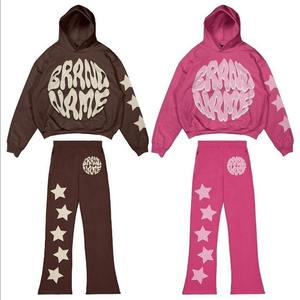 Conjuntos Deportivos con Capucha de Algodón de Primera Calidad, Diseño Personalizado con Logotipo, Conjuntos Deportivos con Estampado 3D, Elegantes Conjuntos de 2 Piezas - Product Image 3