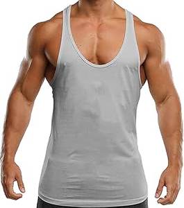 Camiseta Deportiva sin Mangas para Hombre, 100% Algodón Peinado Anillado, Multicolor, Tejido Acanalado Transpirable - Fabricante - Product Image 2