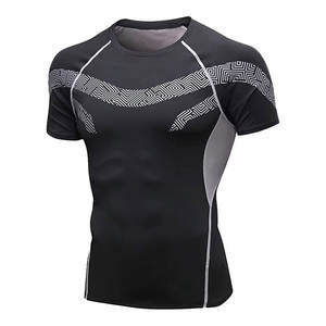 T-shirt de compression athlétique pour homme, design personnalisé, nouvelle collection, couche de base performante pour la course à pied, la gym et l'entraînement sportif - Product Image 2