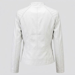 Chaquetas de Cuero Genuino para Mujer con Logotipo en Colores Personalizados, Chaqueta de Cuero Vacuno Real de Alta Calidad para Mujer al por Mayor - Product Image 4
