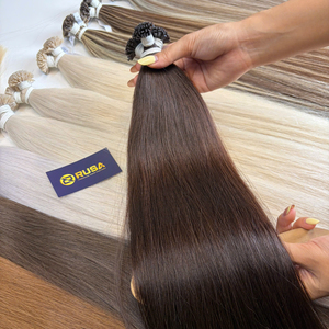 Extensions de cheveux humains à pointe plate RUSA, super double drawn, cheveux vietnamiens bruts, couleur brun foncé # Fixation par fusion à trame simple 2H - Product Image 4