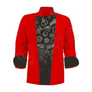 Manteaux de chef unisexe noirs et blancs à manches longues Uniformes de chef unisexe tissé pour la cuisine de restaurant et d'hôtel - Product Image 6