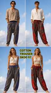 New Fashionable <b>Winter</b> Cotton Eco-Friendly Breathable Loose Fit Vintage <b>Trouser</b> Men <b>Women</b> Bohemian Daily Wear Dance Washed Waist - Product Image 3