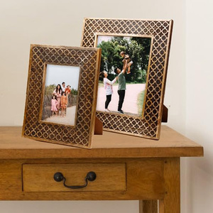 Top Selling Mango Wood Picture <b>Frames</b> Pack Of 2 Wholesale <b>Wooden</b> Craft <b>Frame</b> Stand High Quality Decorative For Wall And Tabletop - Product Image 2