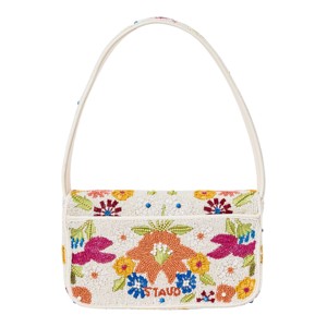 Bolso de hombro bohemio hecho a mano con cuentas para mujer, con patrón bordado de paisaje acuático, cartera de fiesta con asa - Product Image 5