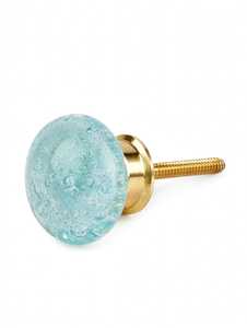 Pomo y tirador de cristal soplado tipo burbuja de latón para armario, cómoda, cocina, guardarropa y cajón - Product Image 1