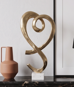 High Quality Eco-Friendly Handmade Decorative Sculptures Irregular Shape Aluminum Casted Attractive <b>Table</b> Objects for Modern - Product Image 4