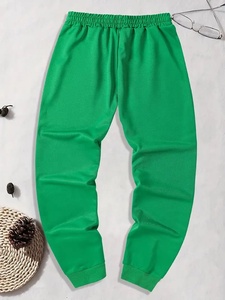 Nouveauté 2026 – Pantalon homme mi-lourd 100 % coton noir et blanc avec logo imprimé DTF personnalisé – Coupe oversize streetwear - Product Image 2