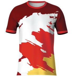 T-shirt uni en sublimation 100% polyester jersey doux, lisse, séchage rapide, respirant, unisexe, adapté à l'impression personnalisée et à la promotion - Product Image 5
