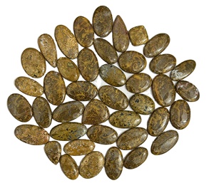 พลอยแจสเปอร์หลังเบี้ยทรงหลวมผิวเรียบสำหรับการทำเครื่องประดับตามสั่งขนาดต่างๆตาม100% - Product Image 1