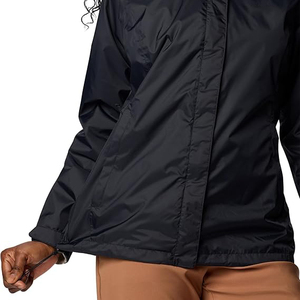Waterproof Rain <b>Jacket</b> Women Black Hooded Windproof Lightweight Outdoor Shell Taped Seams DWR Coated - Product Image 5