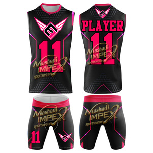 Youth <b>Compression</b> 7v7 Jersey Sublimated Sleeveless Hooded 7on7 Football Uniforms Jersey's - Product Image 3