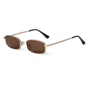 9553 New Fashion Luxury <b>Pink</b> Lens Small Rectangle Metal <b>Frame</b> Women Men Lentes De Sol Designer Custom Vintage Sunglasses 2025 - Product Image 3