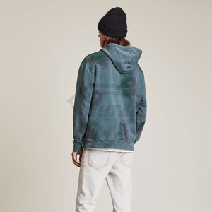 Eleva tu colección de ropa urbana con sudaderas con capucha de algodón grueso personalizadas con efecto tie-dye y lavado ácido para hombre. - Product Image 2
